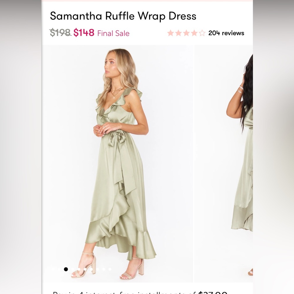 Show Me Your MuMu Samantha ruffle wrap dress